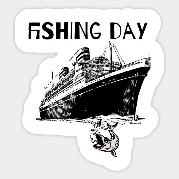 fisher fishing day fisher lover nice gift Sticker by summerDesigns